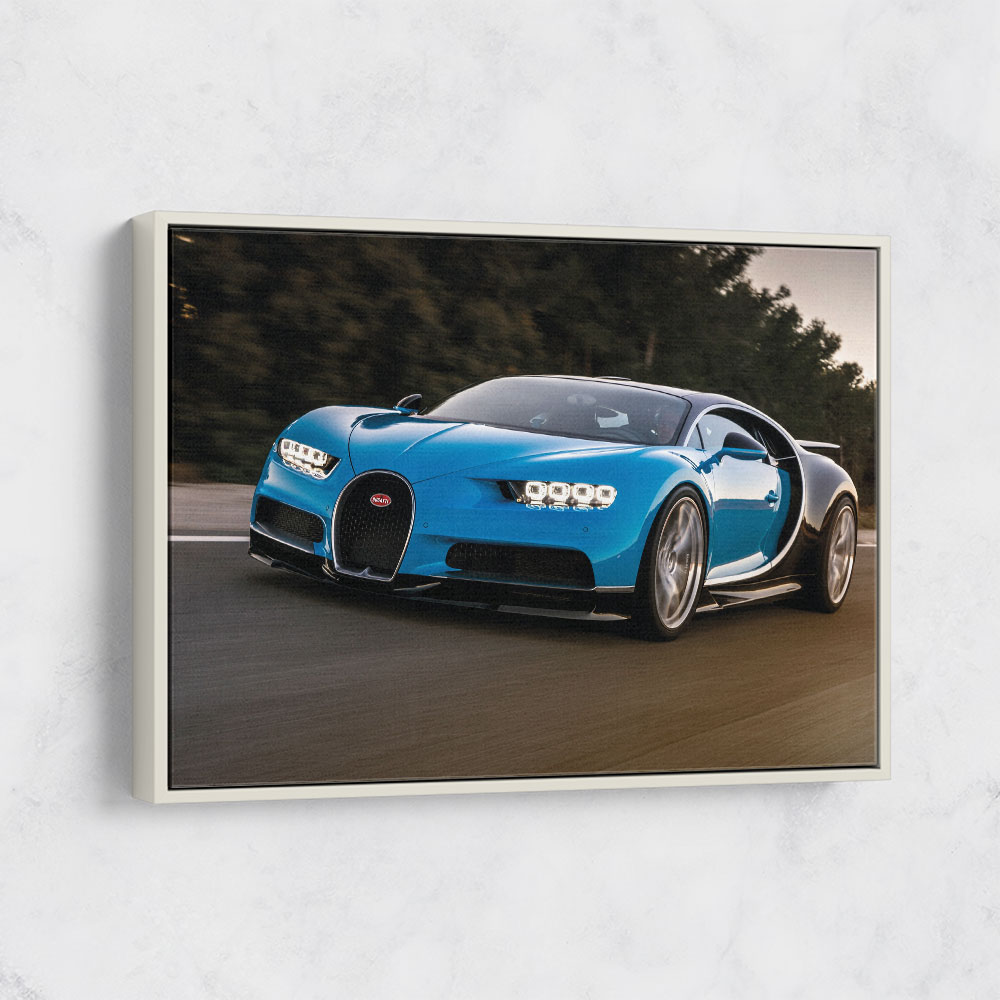 Bugatti Chiron Blue Wall Art