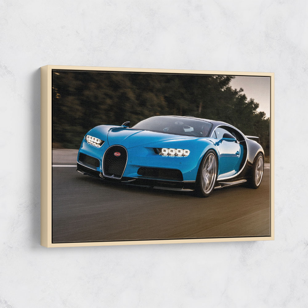 Bugatti Chiron Blue Wall Art Bugatti Chiron Blue Wall Art