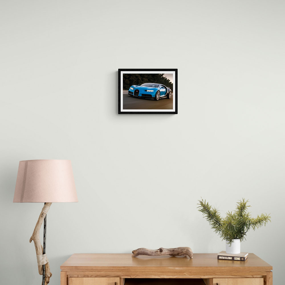 Bugatti Chiron Blue Wall Art