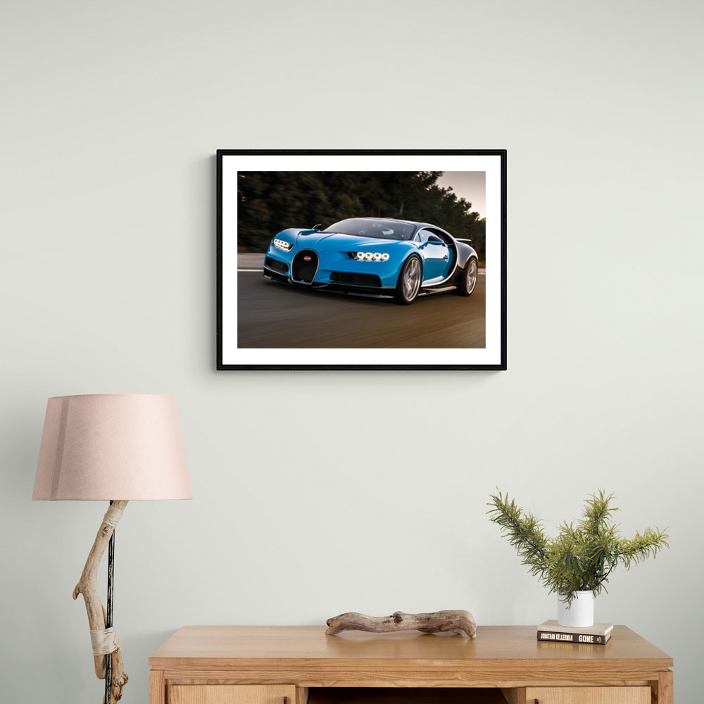 Bugatti Chiron Blue Wall Art Bugatti Chiron Blue Wall Art