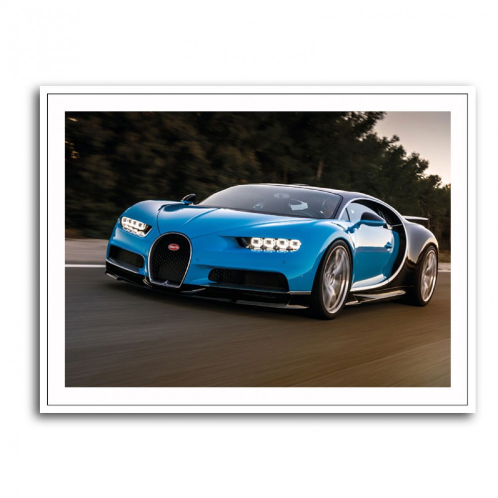 Bugatti Chiron Blue Wall Art Bugatti Chiron Blue Wall Art