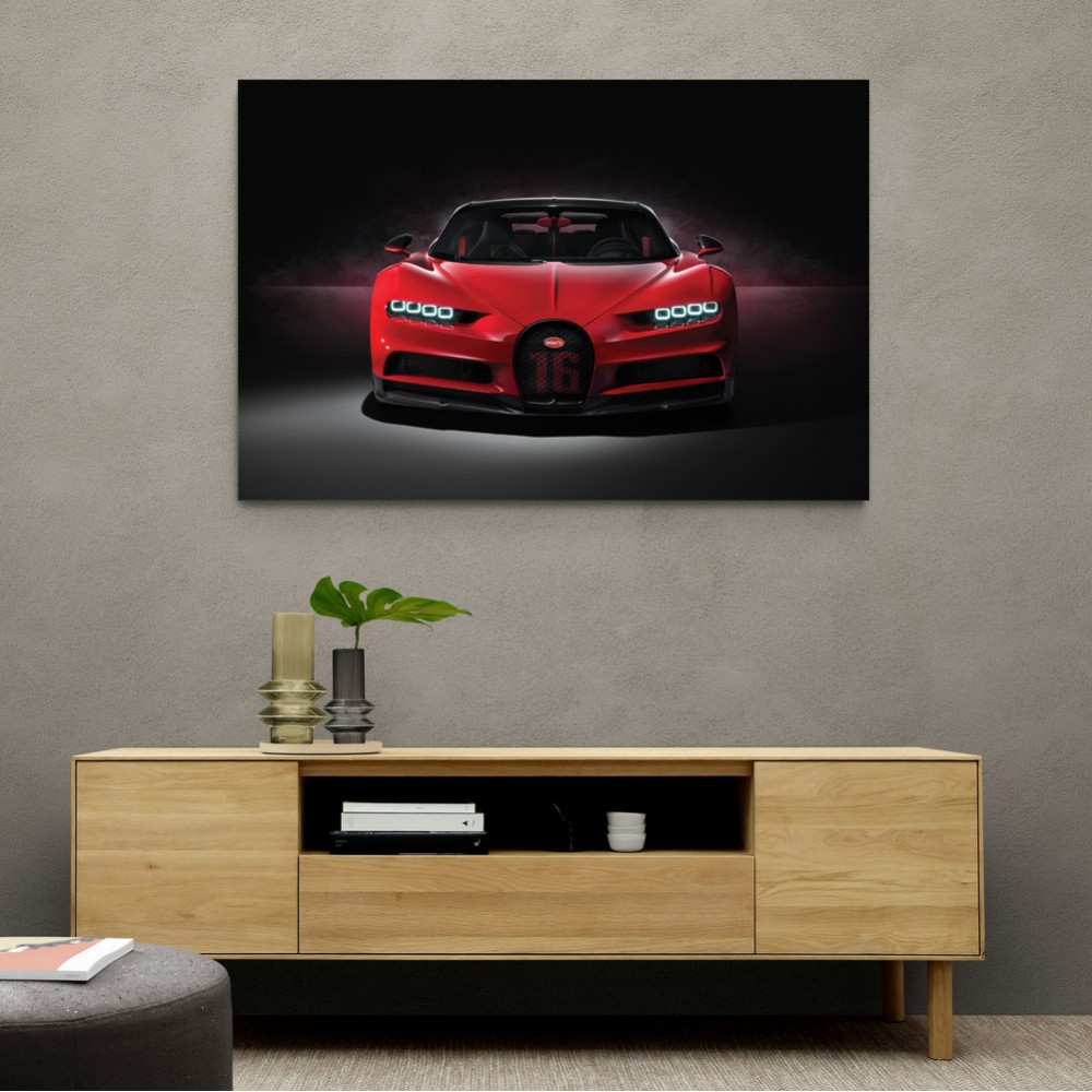 Bugatti Chiron Red Wall Art