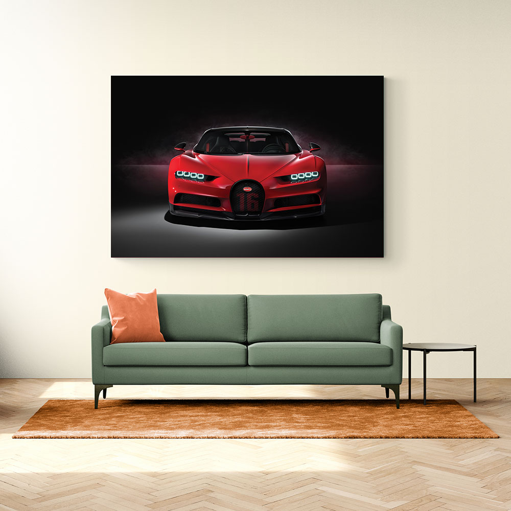 Bugatti Chiron Red Wall Art