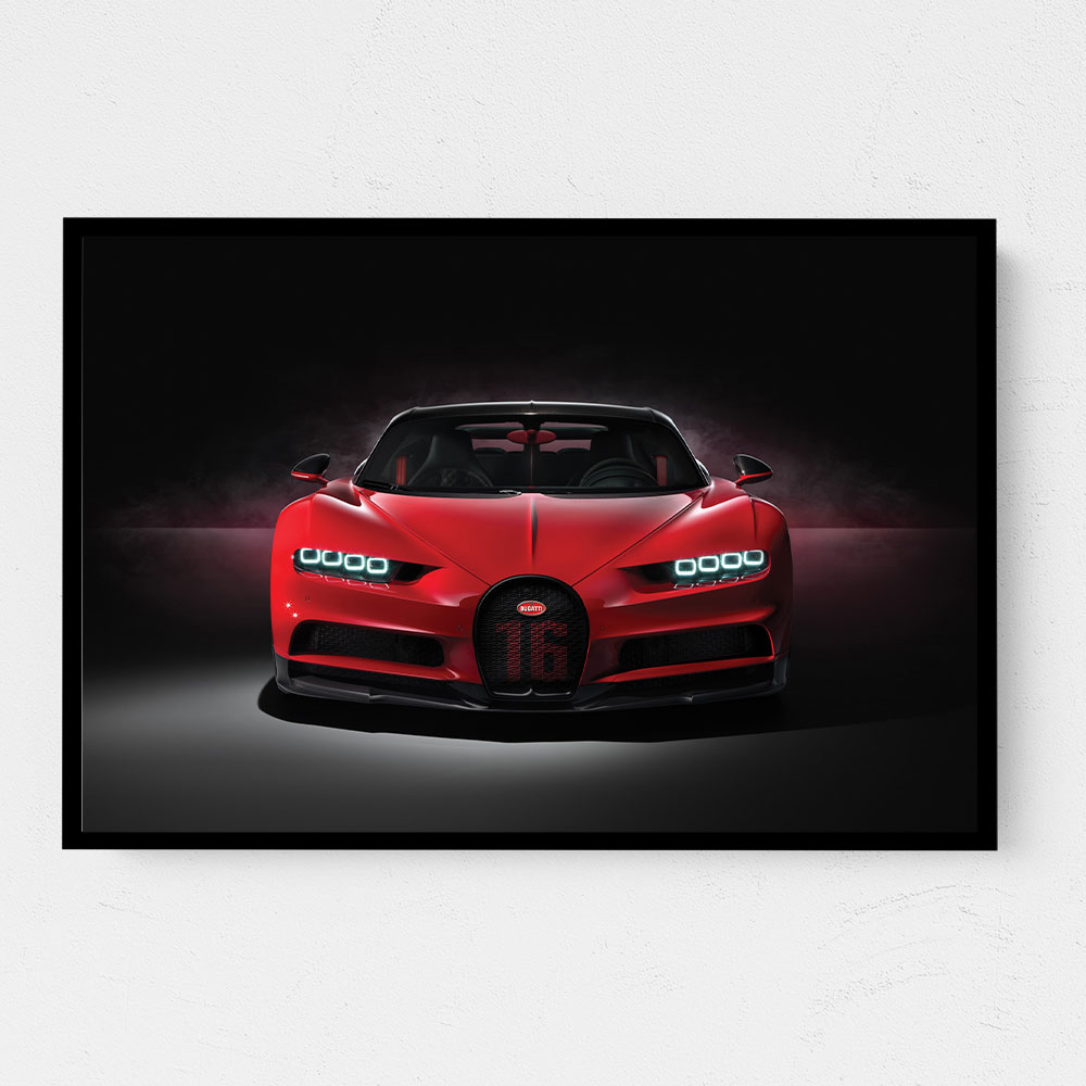 Bugatti Chiron Red Wall Art