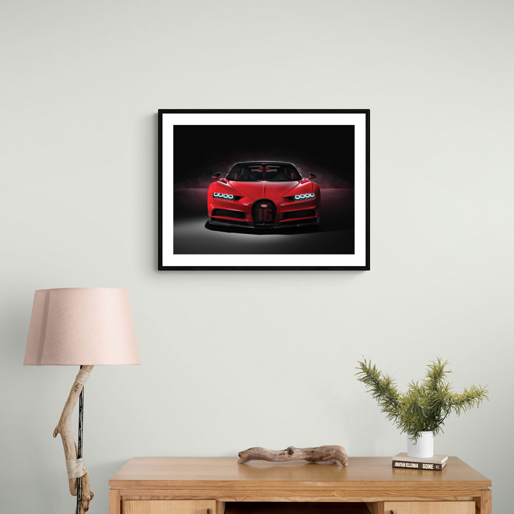 Bugatti Chiron Red Wall Art