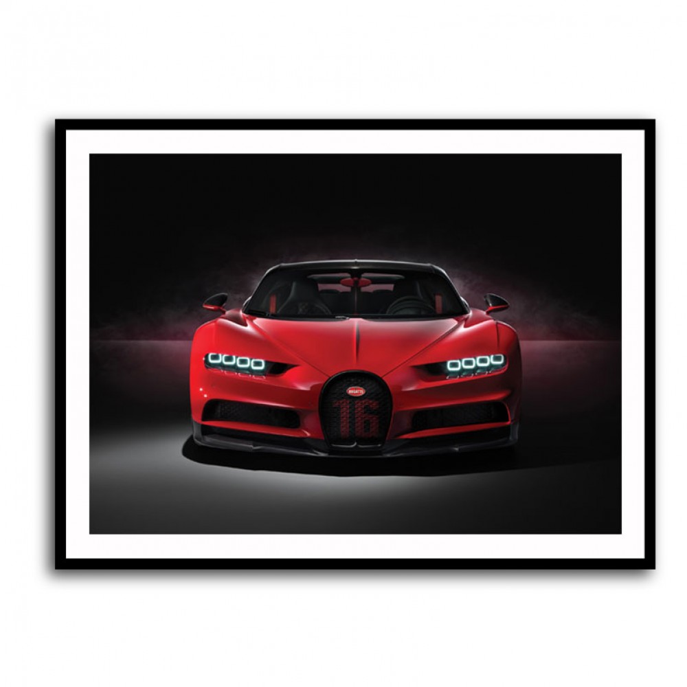 Bugatti Chiron Red Wall Art