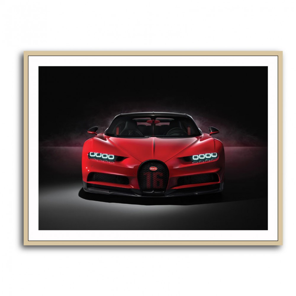 Bugatti Chiron Red Wall Art