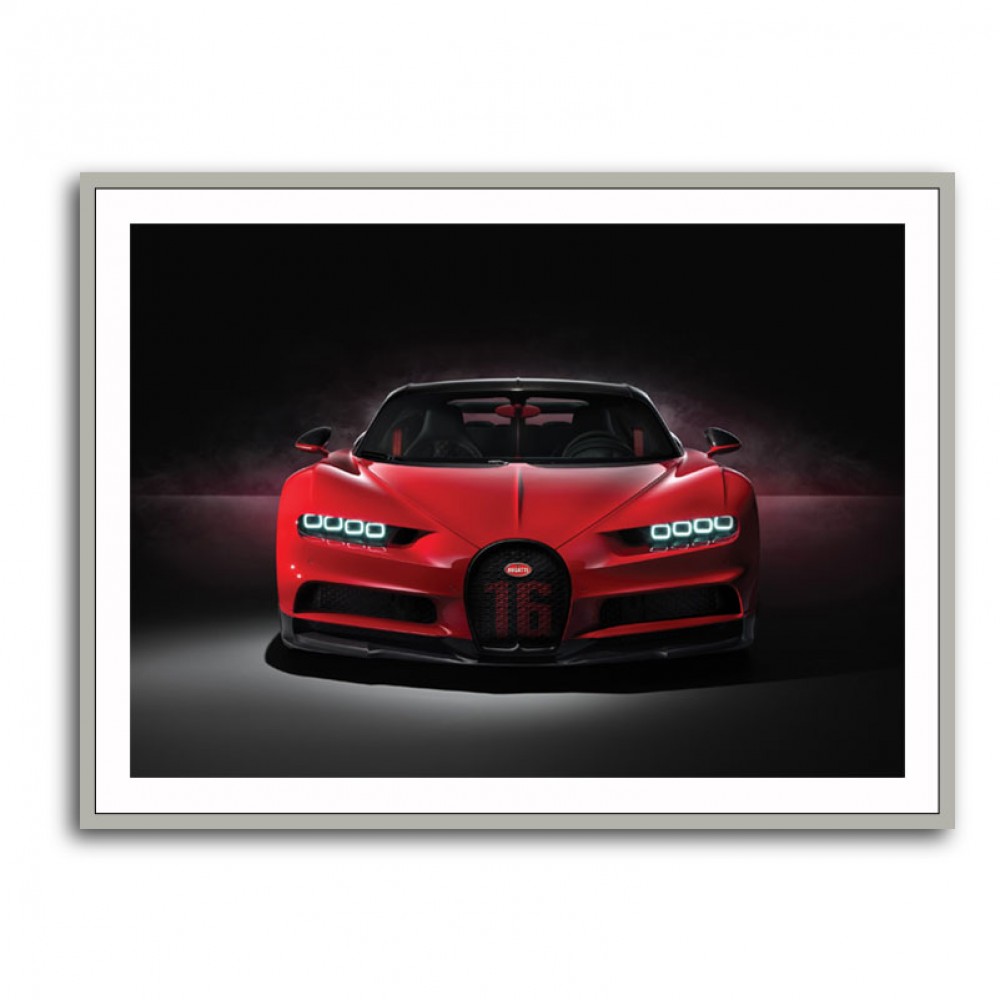 Bugatti Chiron Red Wall Art