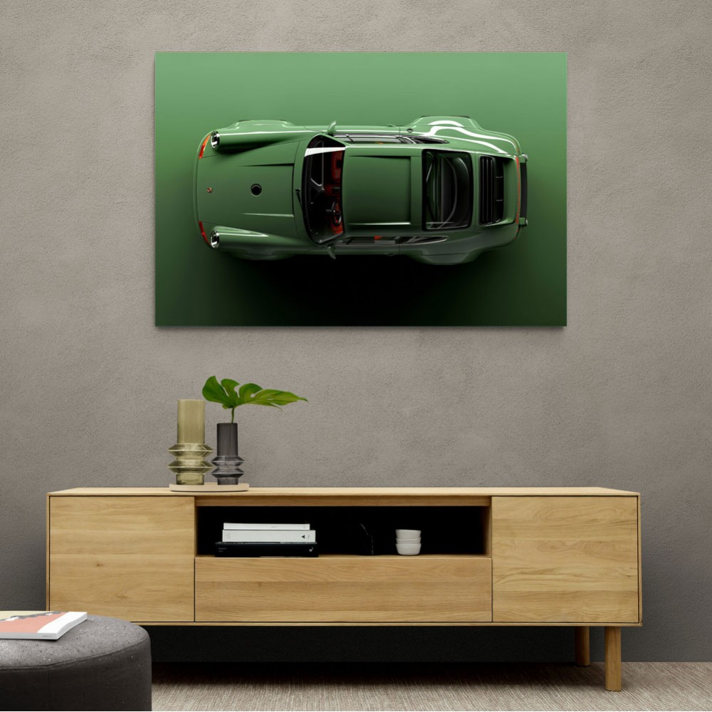 Porsche 911 Carrera Green Wall Art