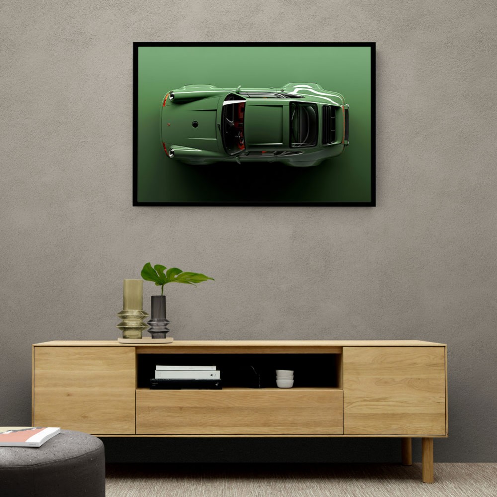 Porsche 911 Carrera Green Wall Art