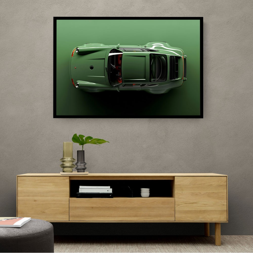 Porsche 911 Carrera Green Wall Art