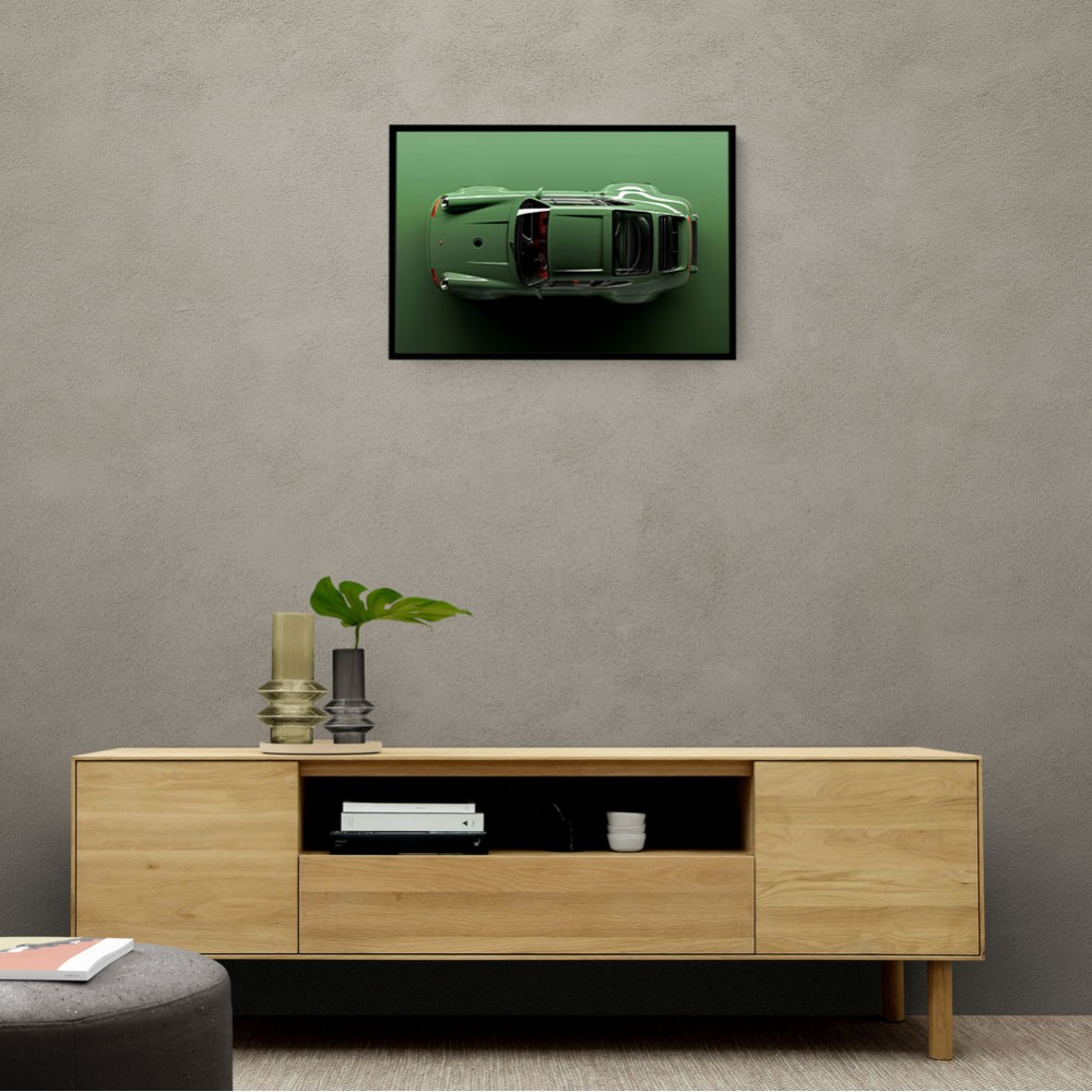 Porsche 911 Carrera Green Wall Art