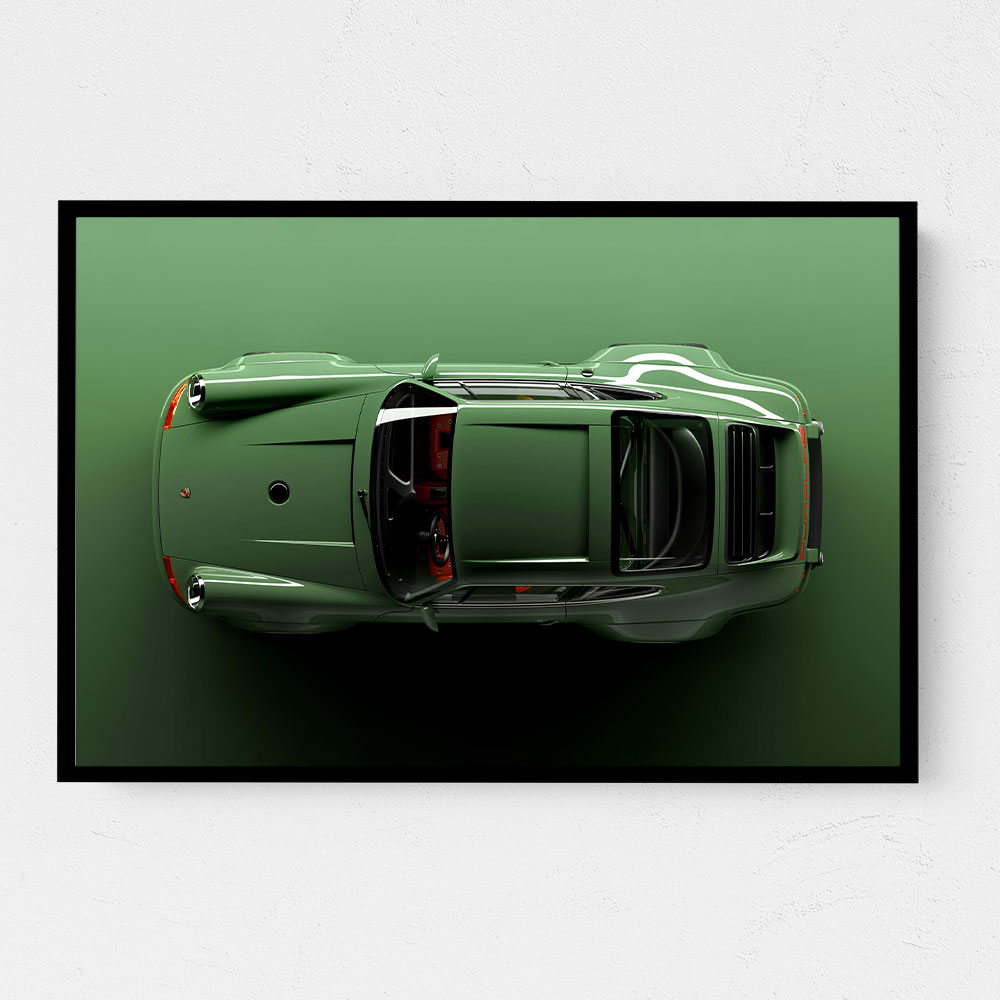 Porsche 911 Carrera Green Wall Art