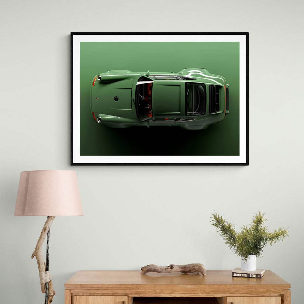 Porsche 911 Carrera Green Wall Art