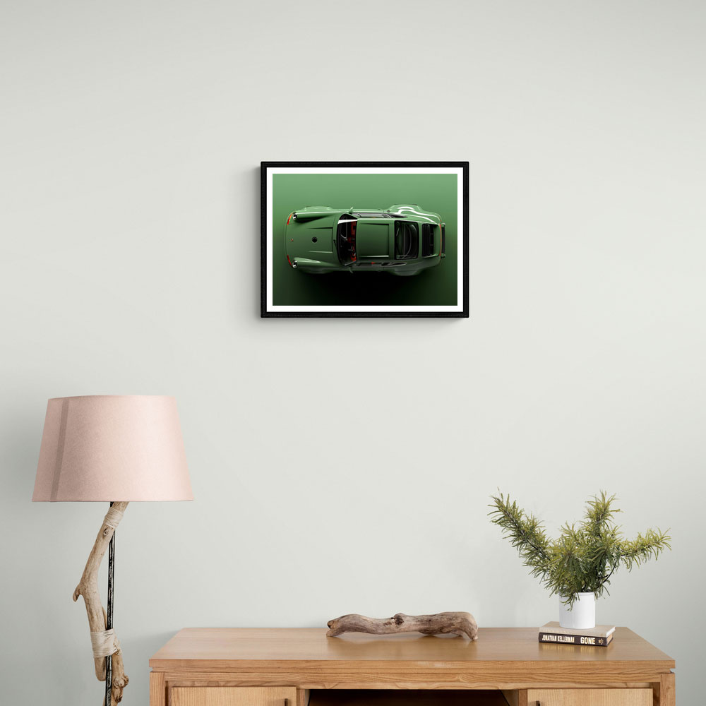 Porsche 911 Carrera Green Wall Art