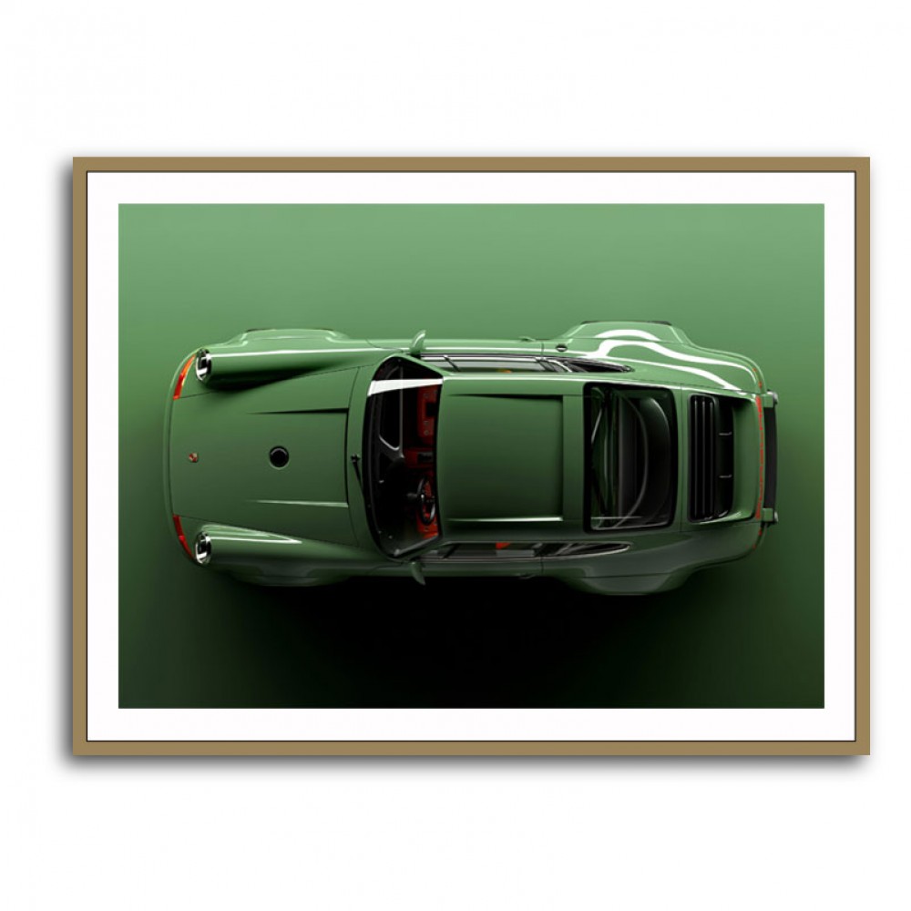 Porsche 911 Carrera Green Wall Art