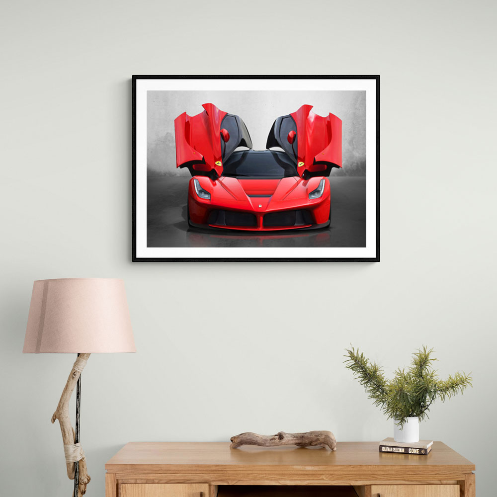 La Ferrari Red Wall Art