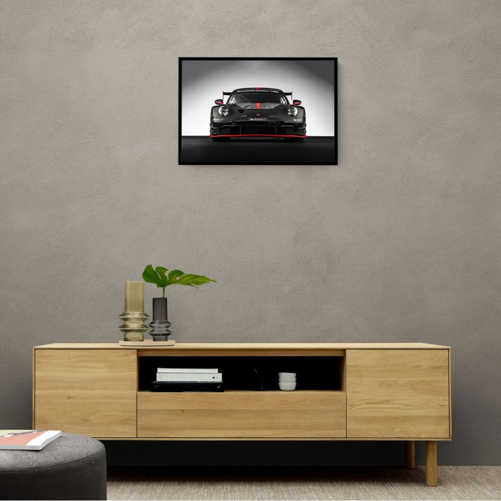 Porsche 911 GT3 R Black 2 Wall Art