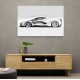 La Ferrari White Sketch Wall Art