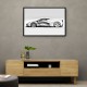 La Ferrari White Sketch Wall Art