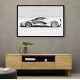 La Ferrari White Sketch Wall Art