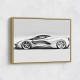 La Ferrari White Sketch Wall Art