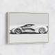 La Ferrari White Sketch Wall Art