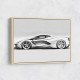 La Ferrari White Sketch Wall Art