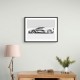 La Ferrari White Sketch Wall Art