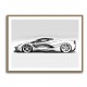 La Ferrari White Sketch Wall Art