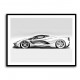 La Ferrari White Sketch Wall Art