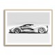 La Ferrari White Sketch Wall Art