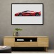 La Ferrari Red Sketch Wall Art