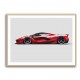 La Ferrari Red Sketch Wall Art