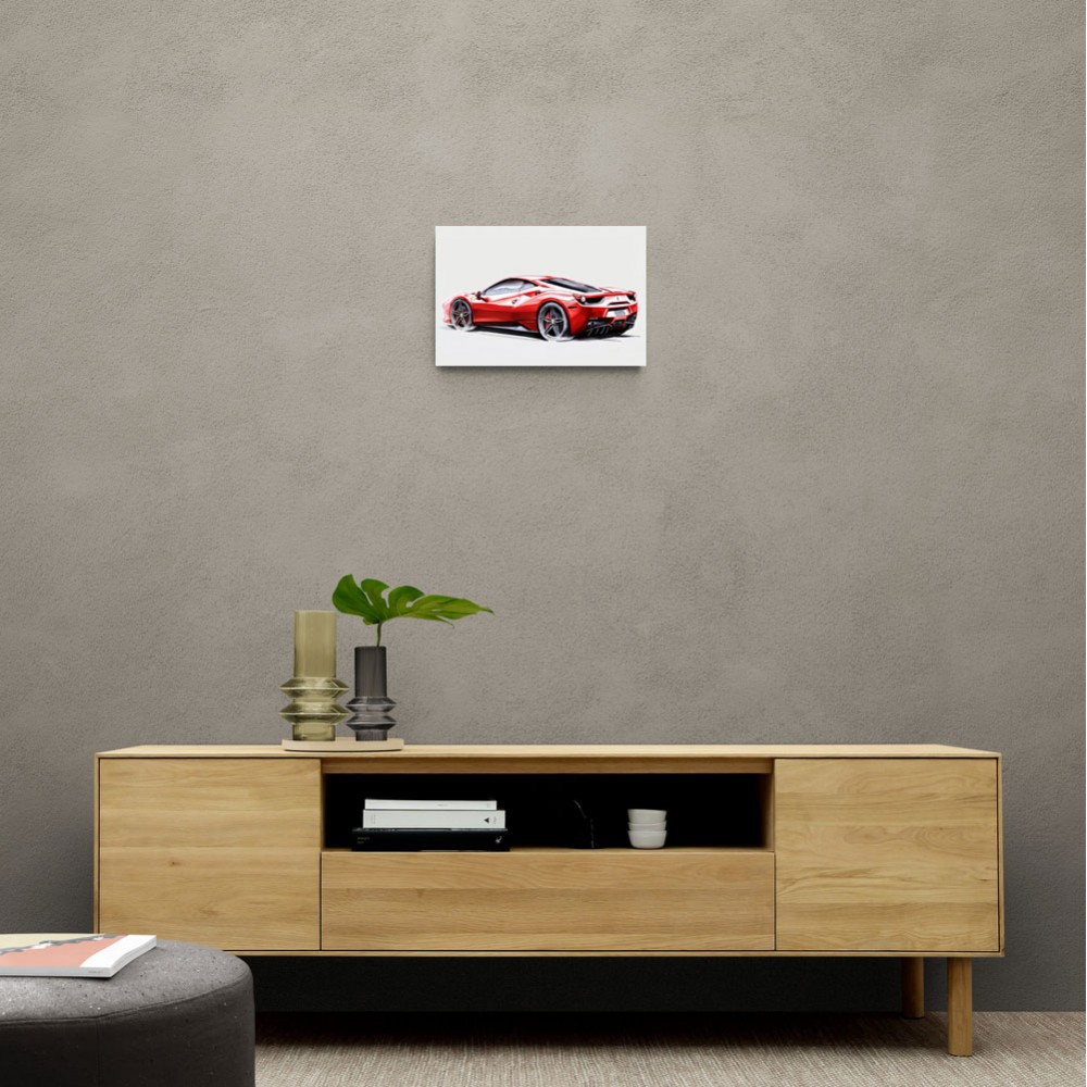 Ferrari 458 Sketch Wall Art