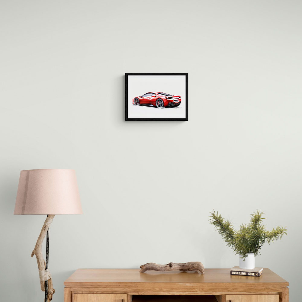 Ferrari 458 Sketch Wall Art