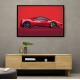 Ferrari 458 Sketch Red Wall Art