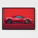 Ferrari 458 Sketch Red Wall Art