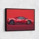 Ferrari 458 Sketch Red Wall Art