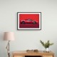 Ferrari 458 Sketch Red Wall Art