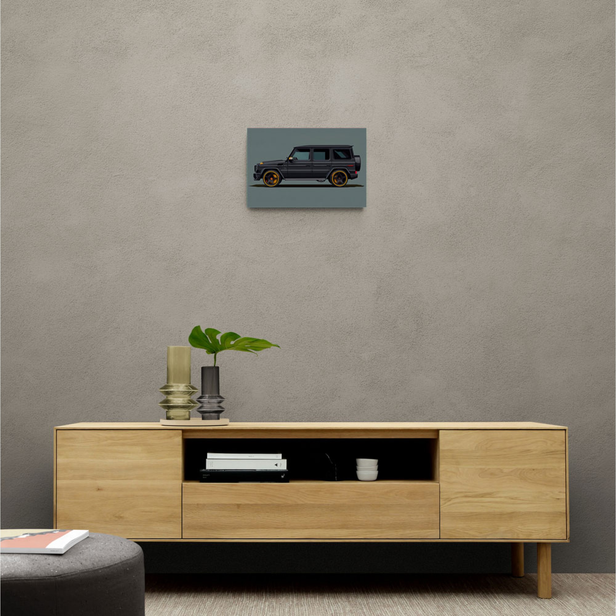 Mercedes G Wagon Black Sketch Wall Art