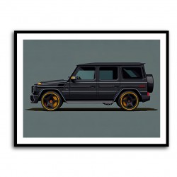 Mercedes G Wagon Black Sketch