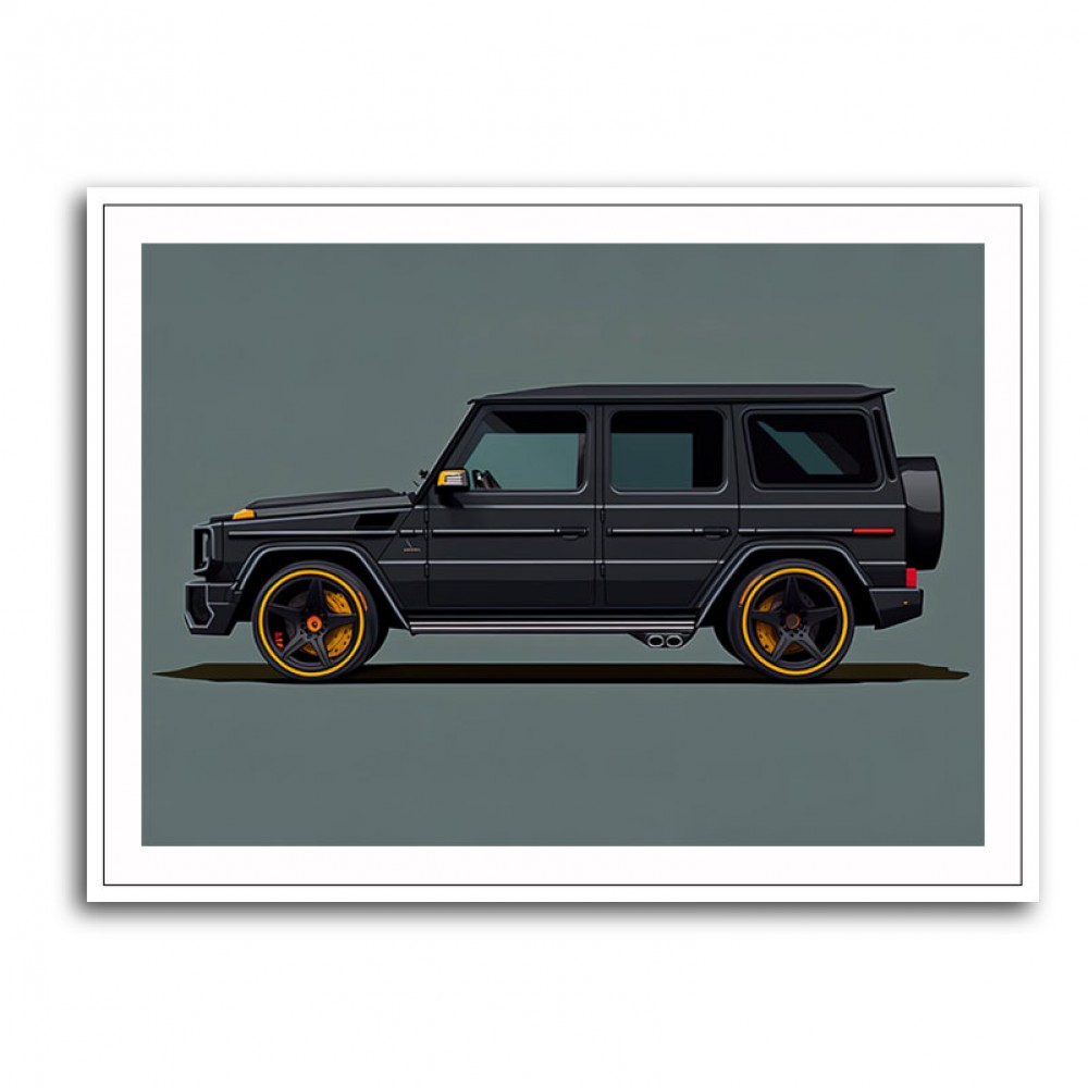 Mercedes G Wagon Black Sketch