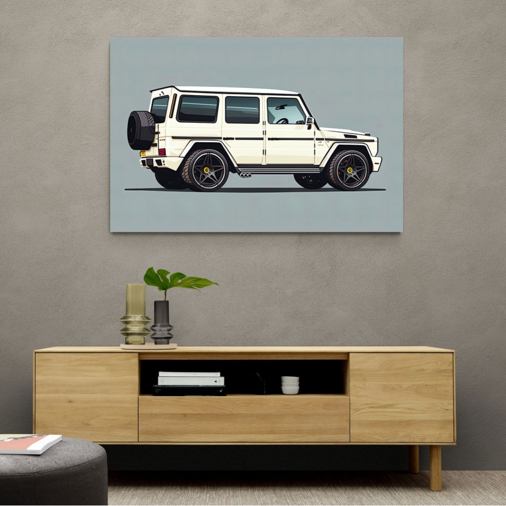 Mercedes G Wagon White Sketch