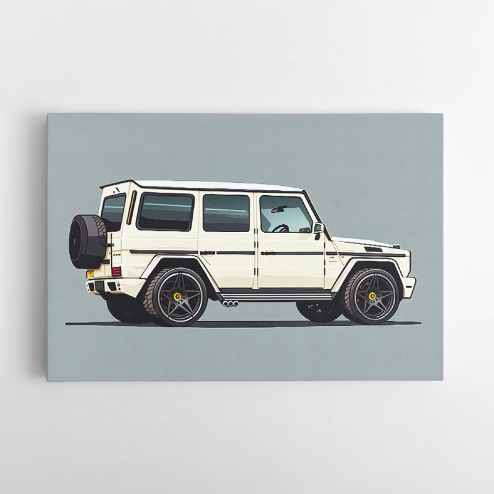 Mercedes G Wagon White Sketch