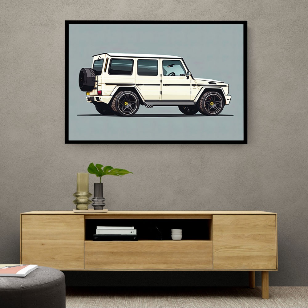 Mercedes G Wagon White Sketch