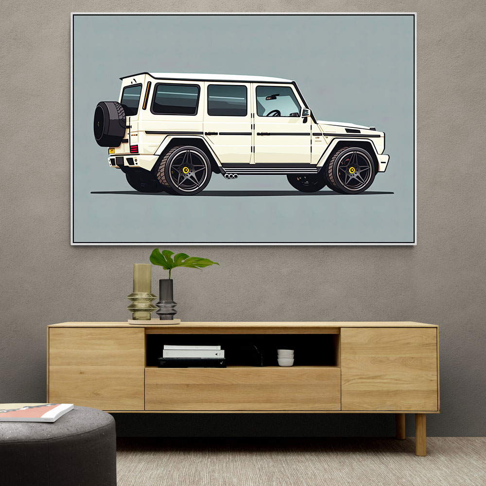 Mercedes G Wagon White Sketch