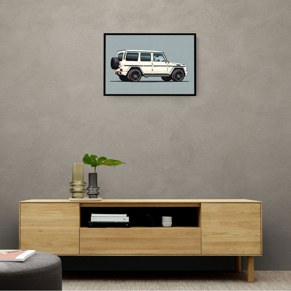 Mercedes G Wagon White Sketch