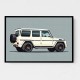 Mercedes G Wagon White Sketch