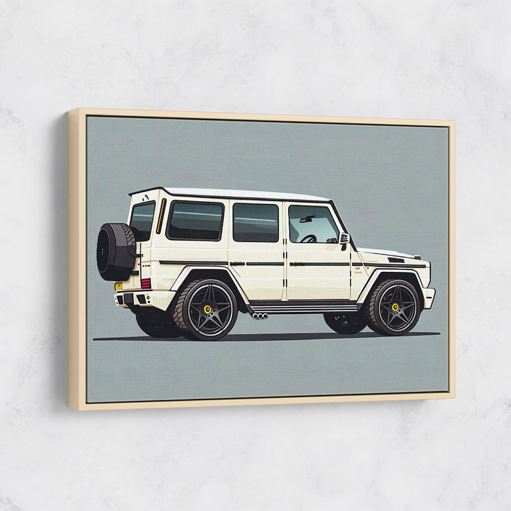 Mercedes G Wagon White Sketch